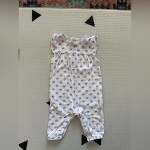 Carter’s|Baby girl sleeveless white ditsy Floral jumpsuit,cotton•••Summer style